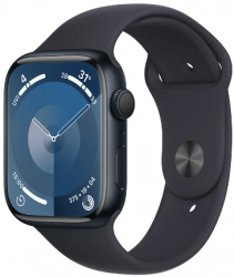Apple Watch Series 9 GPS 45mm Midnight Aluminium Case with Midnight Sport Band (MR993SA/A)