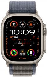 Apple Watch Ultra 2 GPS + Cellular 49mm Titanium Case with Blue Alpine Loop - Medium (MREP3TH/A)