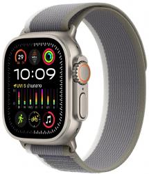 Apple Watch Ultra 2 GPS + Cellular 49mm Titanium Case with Green Grey Trail Loop - M/L (MRF43TH/A)