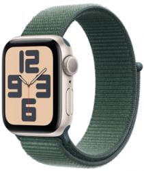 Apple Watch SE GPS 40mm Starlight Aluminium Case with Lake Green Sport Loop (MXEH3SA/A)