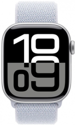 Apple Watch Series 10 GPS + Cellular 42mm Silver Aluminium Case with Blue Cloud Sport (MWX53SA/A)