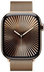 Apple Watch Series 10 GPS + Cellular 46mm Gold Titanium Case with Gold Milanese Loop (MX003SA/A)
