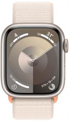 Apple Watch Series 9 GPS 41mm Starlight Aluminium Case with Starlight Sport Loop (MR8V3SA/A)