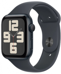 Apple Watch SE GPS 44mm Midnight Aluminium Case with Midnight Sport Band (MXEJ3SA/A)