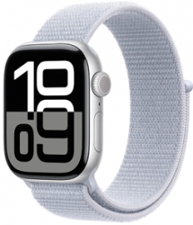 Apple Watch Series 10 GPS 42mm Silver Aluminium Case with Blue Cloud Sport Loop (MWWD3SA/A)