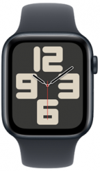 Apple Watch SE GPS 44mm Midnight Aluminium Case with Midnight Sport Band (MXEJ3SA/A)