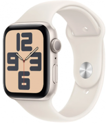 Apple Watch SE GPS 44mm Starlight Aluminium Case with Starlight Sport Band (MXEV3SA/A)
