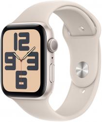 Apple Watch SE GPS 44mm Starlight Aluminium Case with Starlight Sport Band (MRE43SA/A)