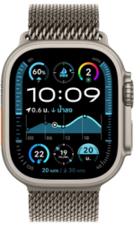 Apple Watch Ultra 2 GPS + Cellular 49mm Natural Titanium Case with Milanese Loop - M (MX5R3TH/A)