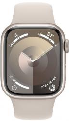 Apple Watch Series 9 GPS 41mm Starlight Aluminium Case with Starlight Sport Band (MR8U3SA/A)