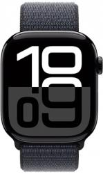 Apple Watch Series 10 GPS + Cellular 46mm Jet Black Aluminium Case with Ink Sport Loop (MWY53SA/A)