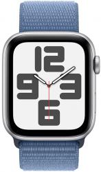 Apple Watch SE GPS 44mm Silver Aluminium Case with Winter Blue Sport Loop (MREF3SA/A)