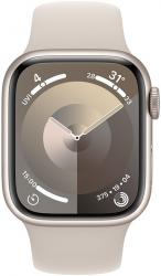 Apple Watch Series 9 GPS 45mm Starlight Aluminium Case with Starlight Sport Band (MR973SA/A)