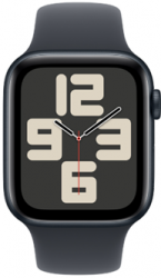 Apple Watch SE GPS + Cellular 44mm Midnight Aluminium Case with Midnight Sport Band (MXGM3SA/A)
