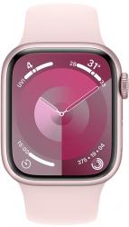 Apple Watch Series 9 GPS 41mm Pink Aluminium Case with Light Pink Sport Band (MR933SA/A)
