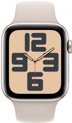 Apple Watch SE GPS 44mm Starlight Aluminium Case with Starlight Sport Band (MRE43SA/A)