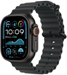 Apple Watch Ultra 2 GPS + Cellular 49mm Black Titanium Case with Black Ocean Band (MX4P3TH/A) 