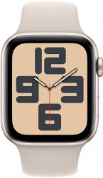 Apple Watch SE GPS 44mm Starlight Aluminium Case with Starlight Sport Loop (MRE63SA/A)
