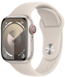 Apple Watch Series 9 GPS + Cellular 41mm Starlight Aluminium Case with Starlight (MRHN3SA/A)