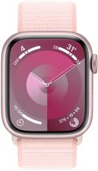 Apple Watch Series 9 GPS 41mm Pink Aluminium Case with Light Pink Sport Loop (MR953SA/A)