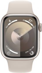 Apple Watch Series 9 GPS 41mm Starlight Aluminium Case with Starlight Sport Band (MR8T3SA/A)