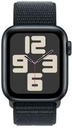 Apple Watch SE GPS 40mm Midnight Aluminium Case with Midnight Sport Loop (MRE03SA/A)