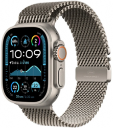 Apple Watch Ultra 2 GPS + Cellular 49mm Natural Titanium Case with Milanese Loop - M (MX5R3TH/A)