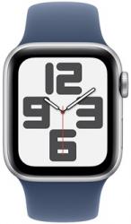 Apple Watch SE GPS + Cellular 40mm Silver Aluminium Case with Denim Sport Band (MXGF3SA/A)